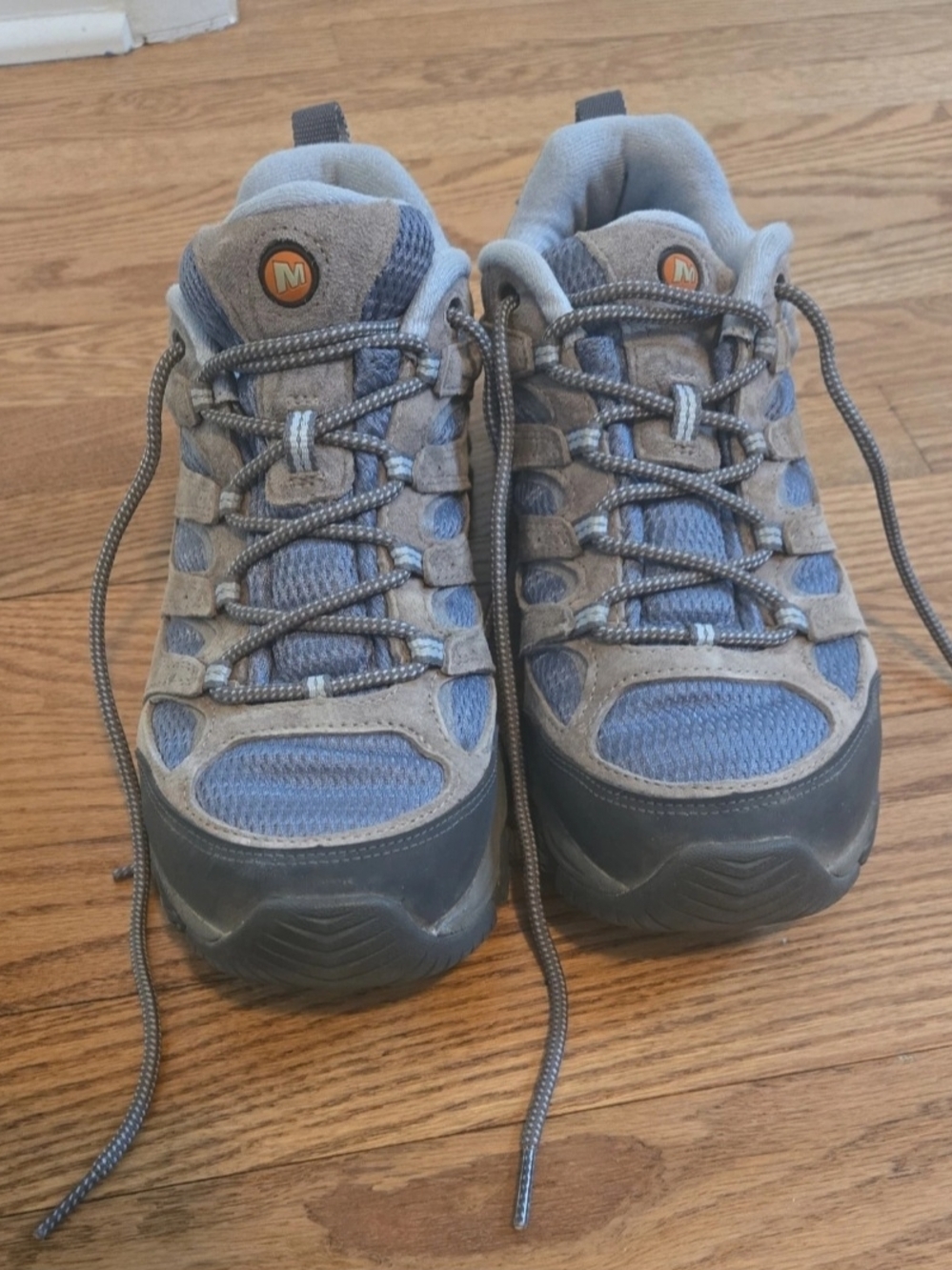 Merrell Women's Light Blue and Gray Hiking Sneakers